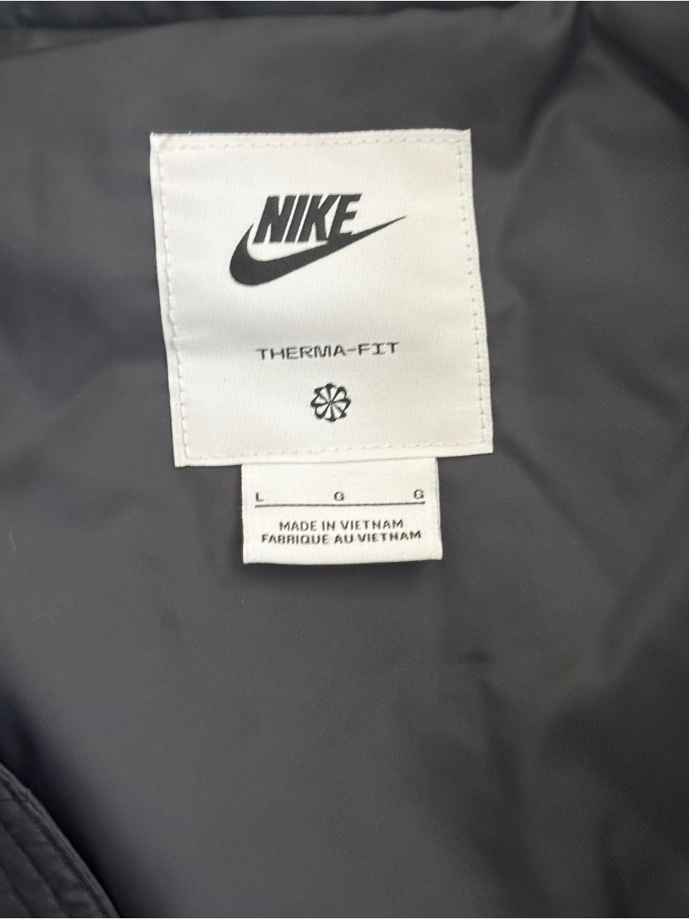 Nike Black Vest with White Logo - Picture 3 of 3